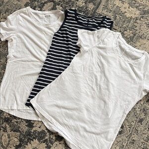 Duluth trading company crew neck, short  sleeve 100% cotton T-shirt tank bundle